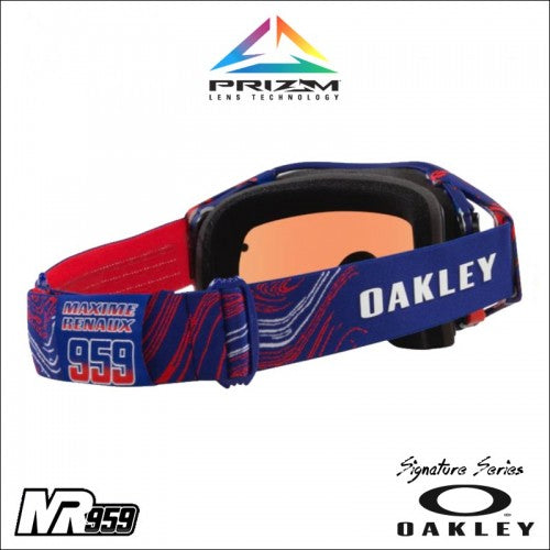 Maschera Motocross/Enduro Oakley Airbrake MX Renaux Signatue - Prizm Torch