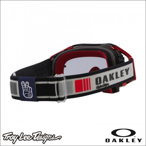 Maschera Motocross/Enduro Oakley Airbrake MX TLD Grey Blocks - Light Grey