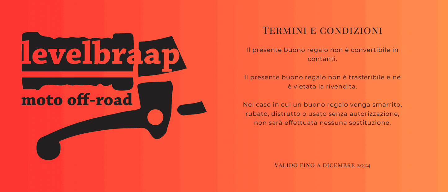 Buono regalo LEVELBRAAP - Levelbraap - Levelbraap -  -  - #tag1# - #tag2# - #tag3# - #tag4#