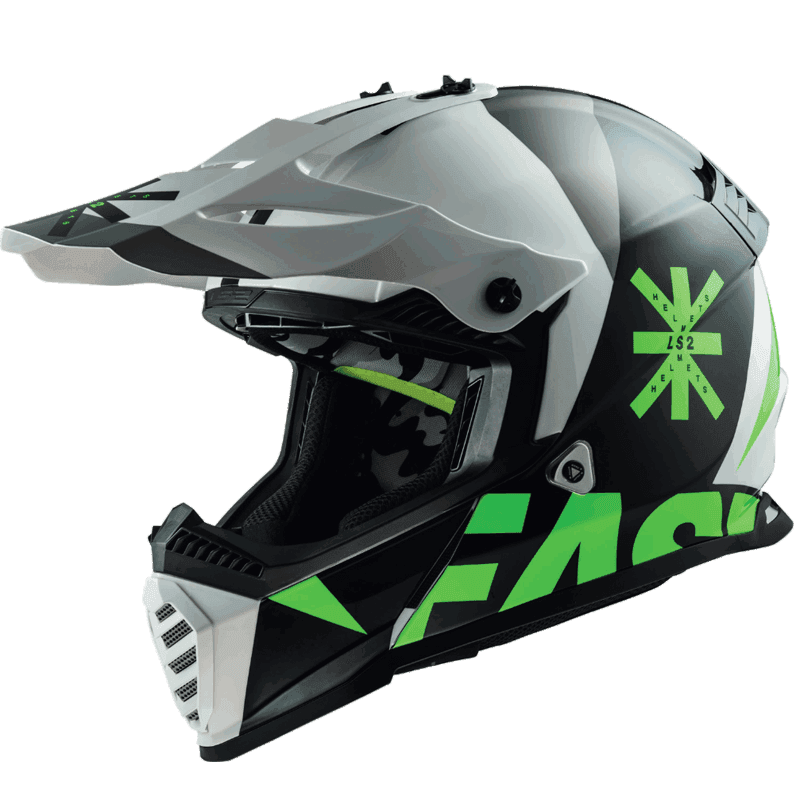 Casco Moto Off Road LS2 Fast Evo Heavy Nero/Verde - Levelbraap - Levelbraap - - - #tag1# - #tag2# - #tag3# - #tag4#