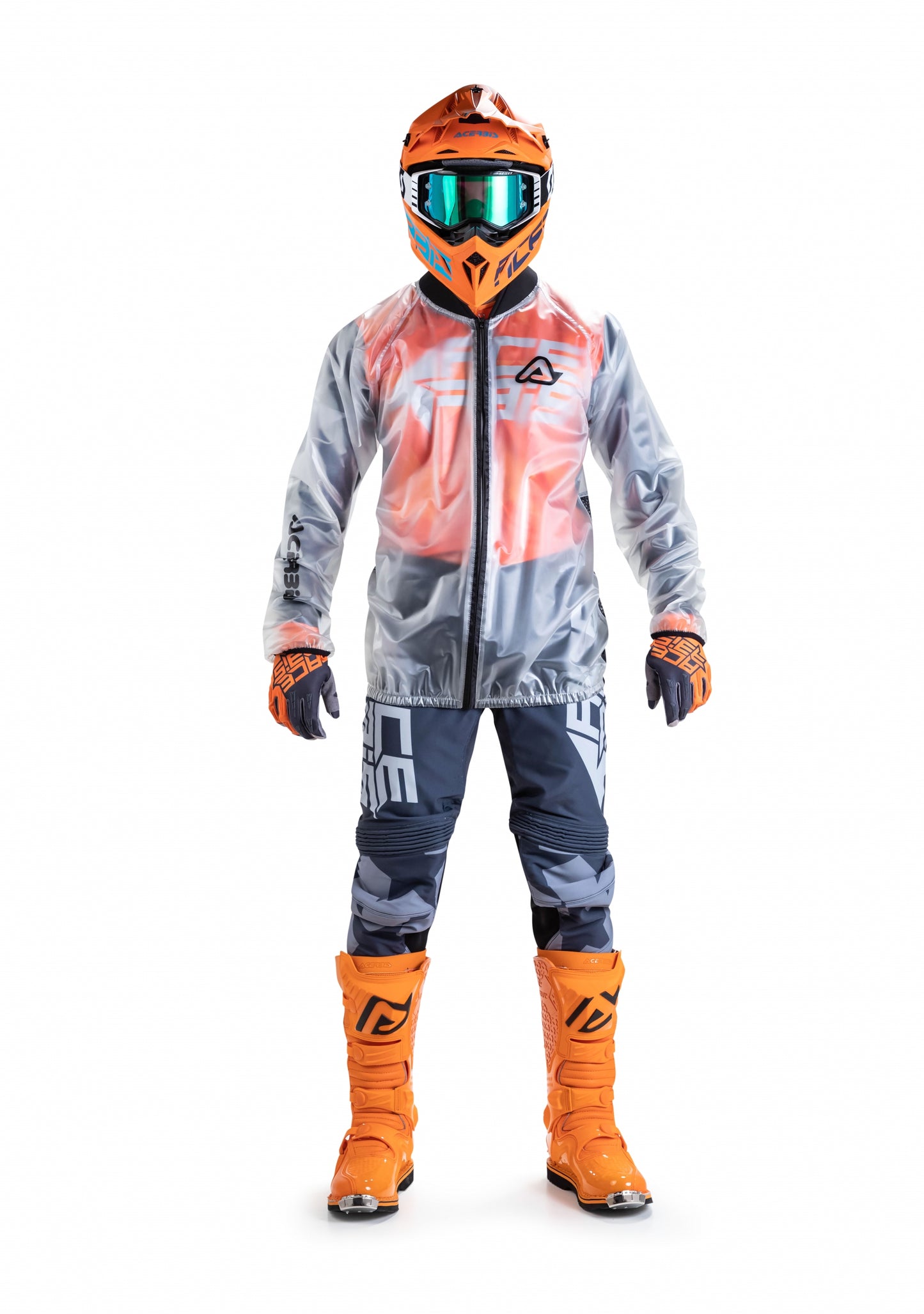 Giacca Rain Pro Trasparente 3.0 Acerbis | Giacca Antipioggia Moto Impermeabile