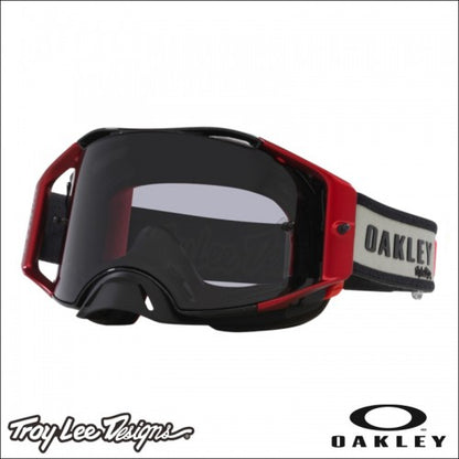 Maschera Motocross/Enduro Oakley Airbrake MX TLD Grey Blocks - Light Grey