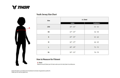 Completo Motocross Thor Sportmode Synth Blu Bambino
