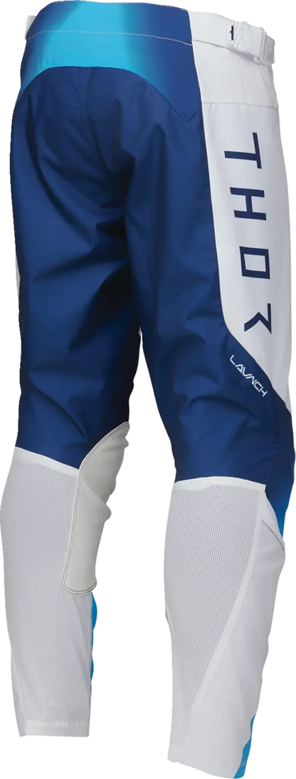 Pantaloni Motocross Thor Launch Storm Bianco/Blu  Bambino