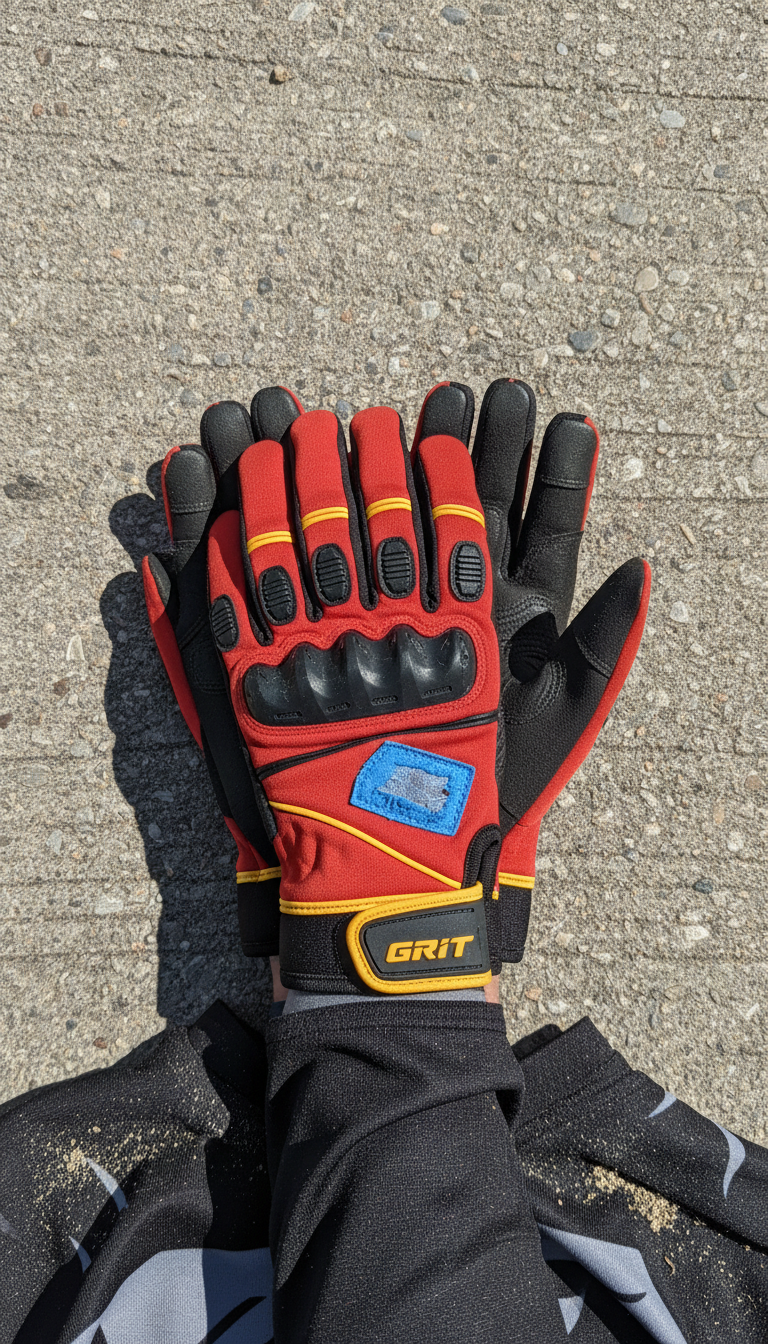 Guanti da guida grit red