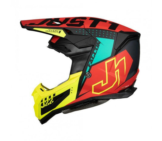 Casco Moto Off Road Just1  J 22 Falcon  Rosso Fluo-Giallo-Nero Matt - Levelbraap - Levelbraap -  -  - #tag1# - #tag2# - #tag3# - #tag4#