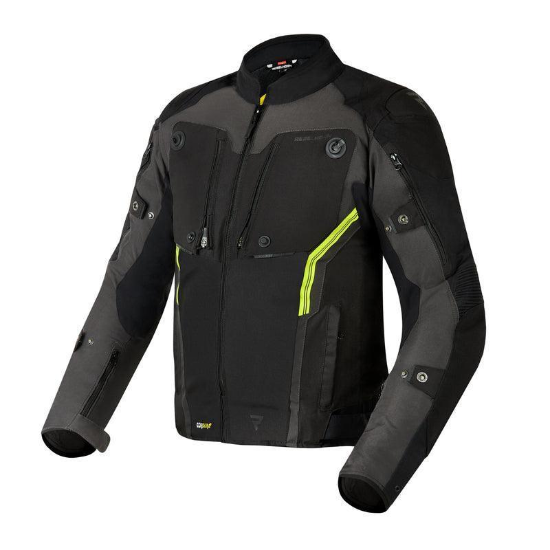Giacca Moto Rebelhorn Borg in tessuto Nera/Grigio/Giallo Fluo - Levelbraap - Levelbraap -  -  - #tag1# - #tag2# - #tag3# - #tag4#