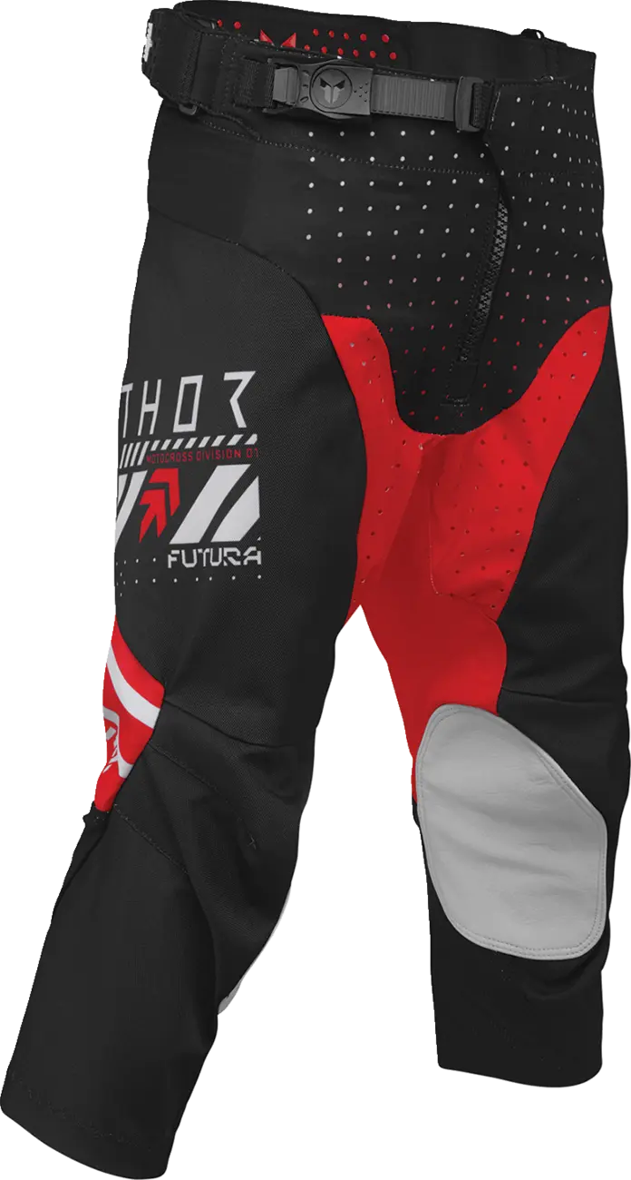 Completo Motocross Thor Launchmode Futura Nero/Rosso Bambino