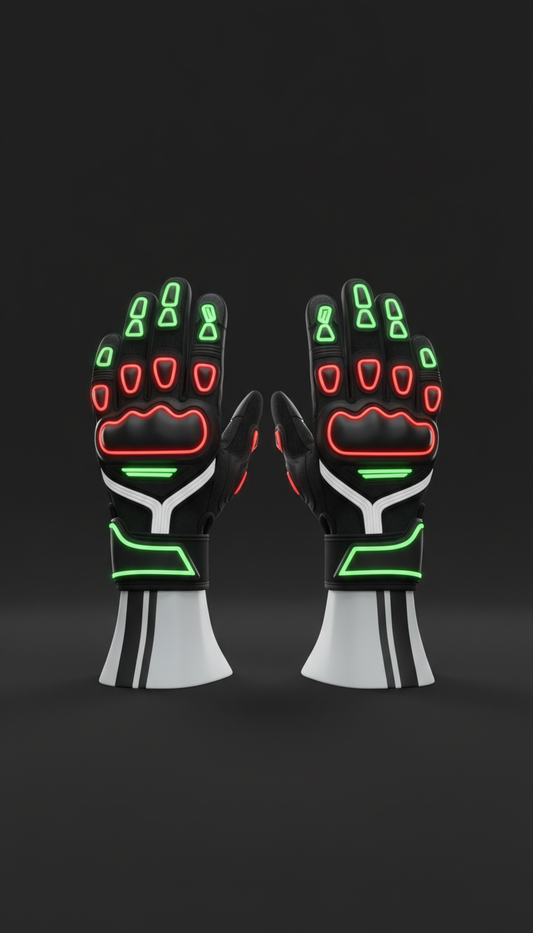 Guanti moto elettrici neon con grip extra